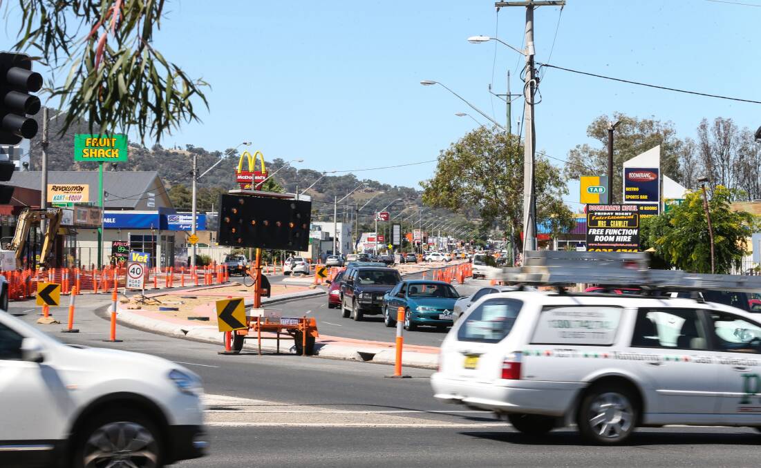 The first stage of Wagga Road improvements began at the Five Ways in Lavington.