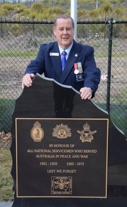 NAMING PROPOSAL: Australian National Servicemen Albury-Wodonga sub branch president Niel Russell at the memorial near the Harold Mair Bridge in Albury