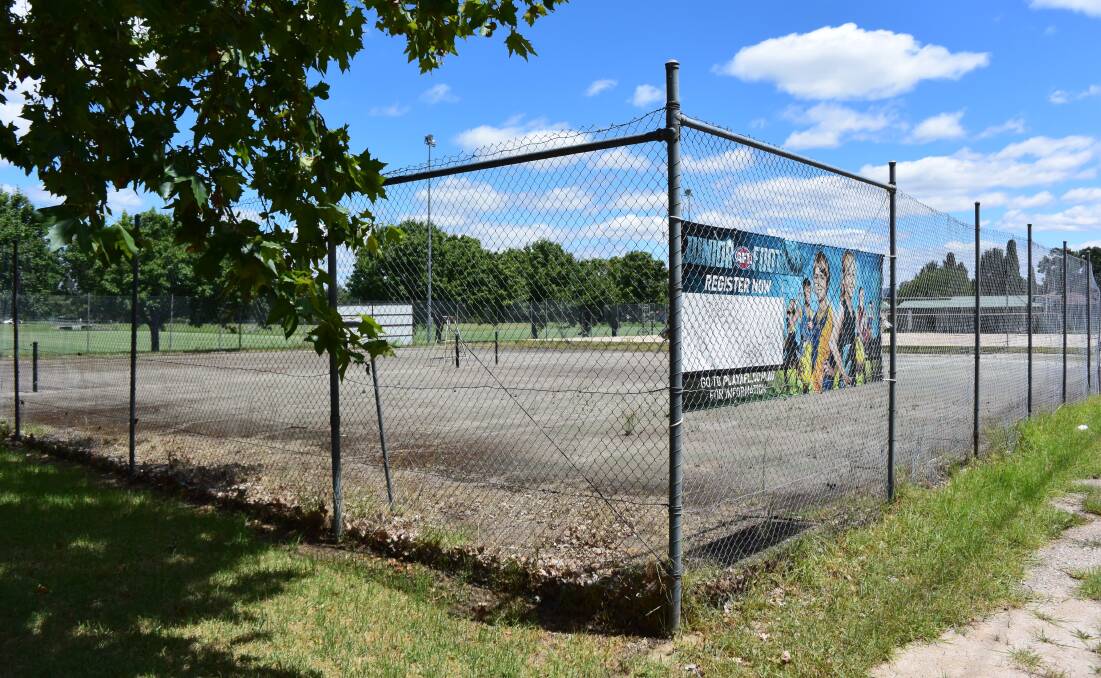 WAITING GAME: The former South Albury Tennis Club site at Waites Park has been identified as a long-term home for outdoor basketball courts.