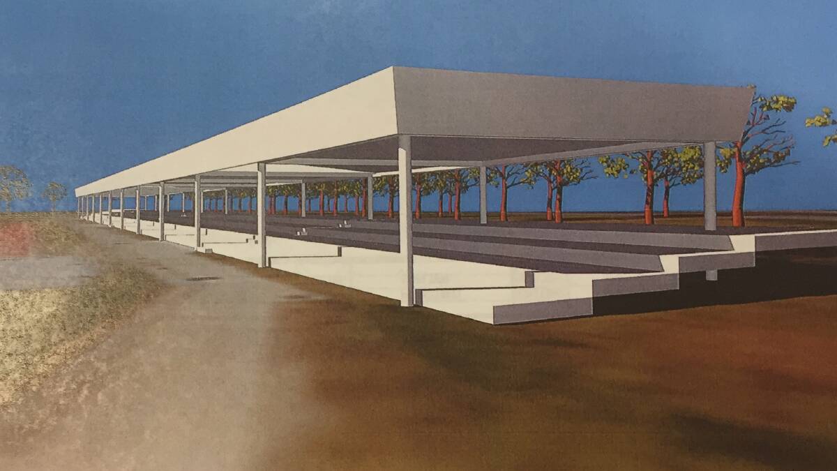 A concept image of the proposed Les O'Brien Stand at Alexandra Park.