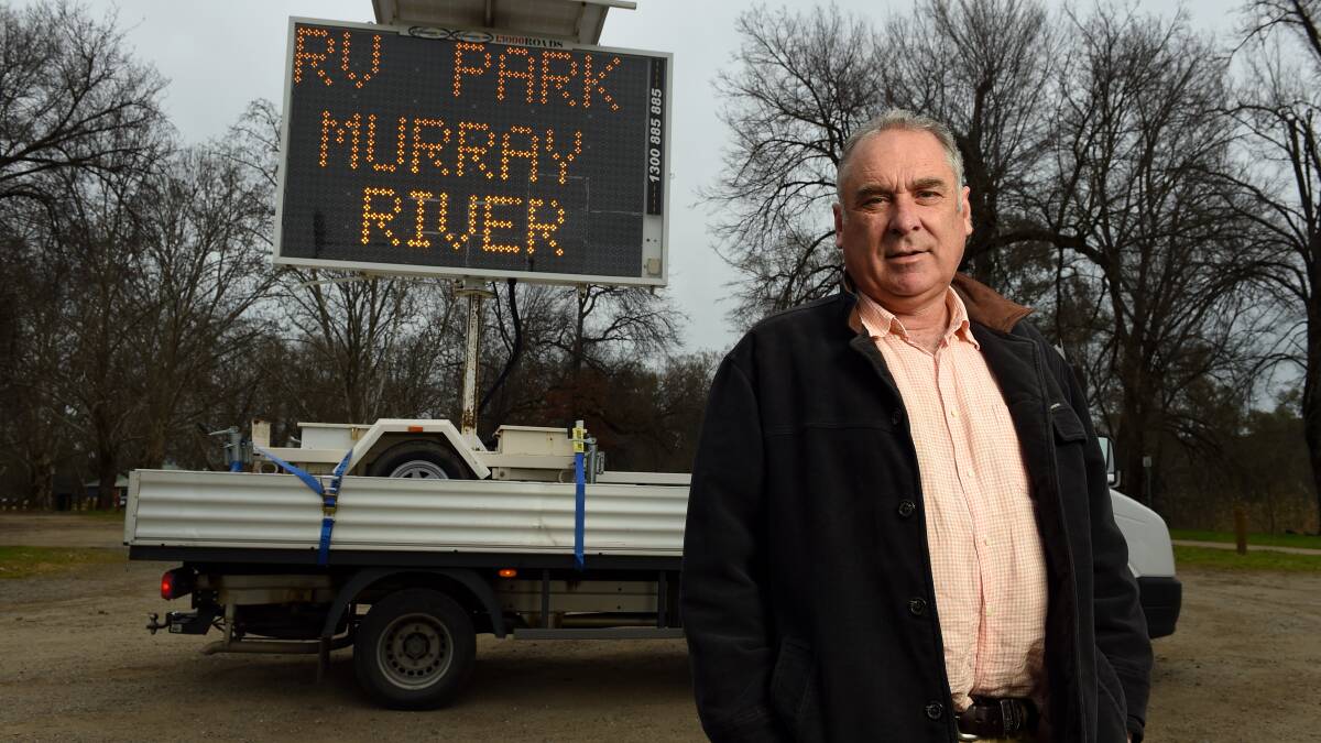 Albury councillor Murray King is following through with his plan for a caravan park on the Murray River.