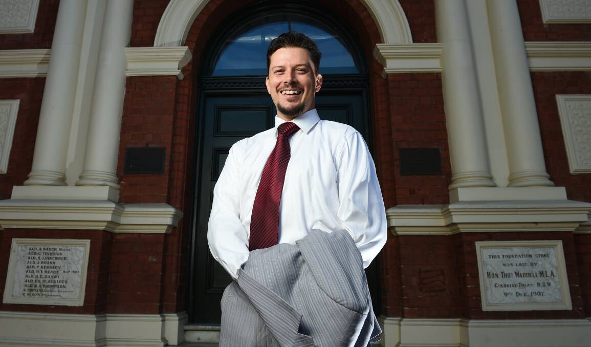 STICKING TOGETHER: Labor candidate in the Albury Council race Christian Kunde has the support of NSW Party leader Luke Foley.