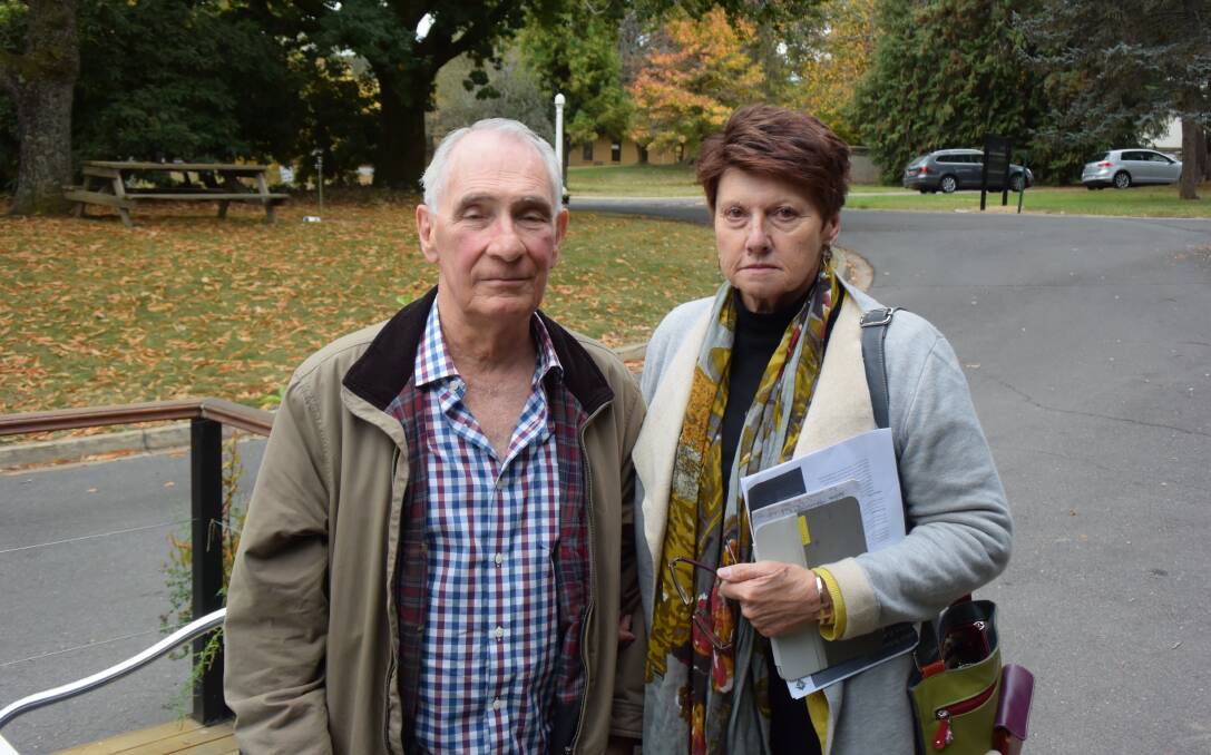FEARING FOR FUTURE: Beechworth B&B operators John and Sheila Rademan are upset with Indigo Shire plans for the tourist information centre.