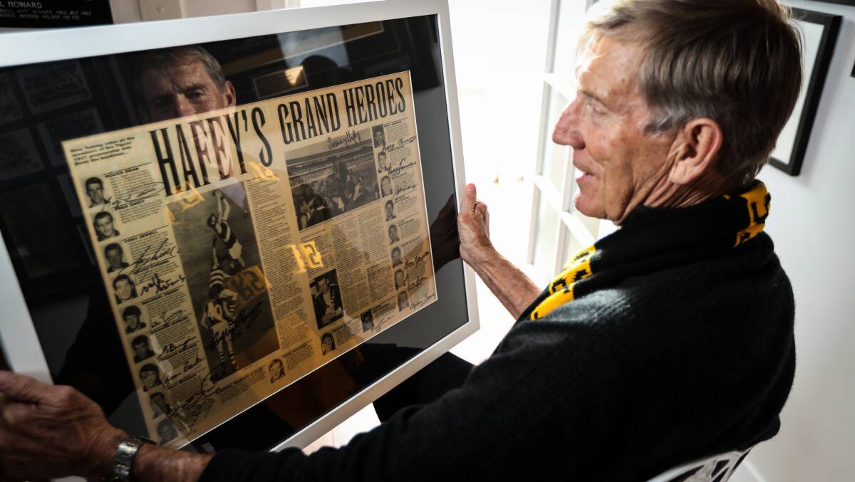 MEMORIES FOREVER: Wodonga's John Perry started as the 19th man in Richmond's 1967 premiership team win over Geelong. He was recently made a life member of the club. Picture: JAMES WILTSHIRE