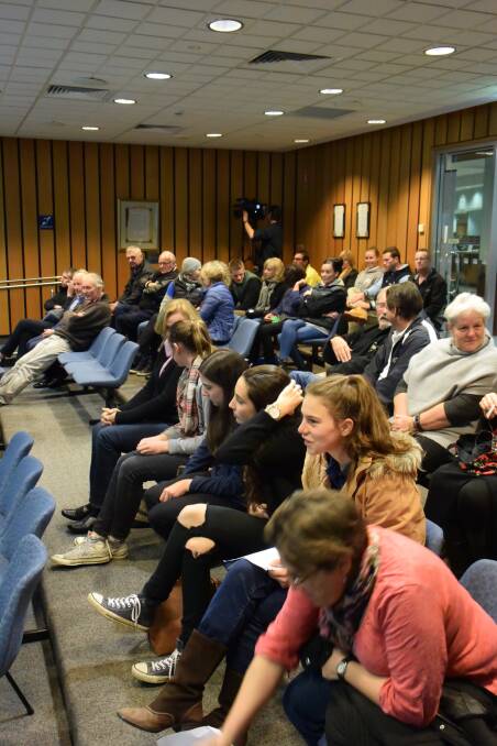 FULL HOUSE: A packed gallery watched Albury Council kill off a regional aquatics facility for the city on Monday night.