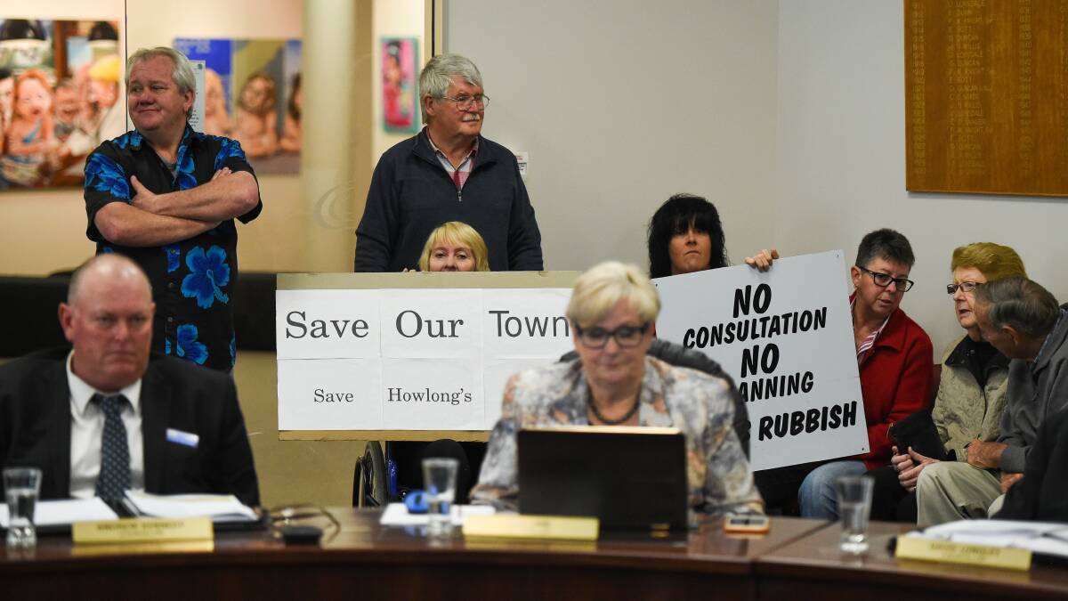 Howlong residents upset with Cleanaway approval to build compost facility on edge of town attended Federation Council meeting on Tuesday. Picture: MARK JESSER