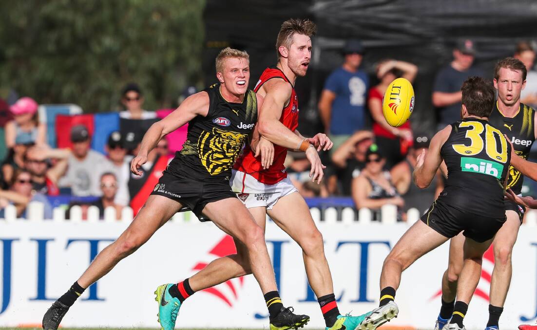 EARNING STRIPES: Ryan Garthwaite lined-up for Richmond on Saturday.
