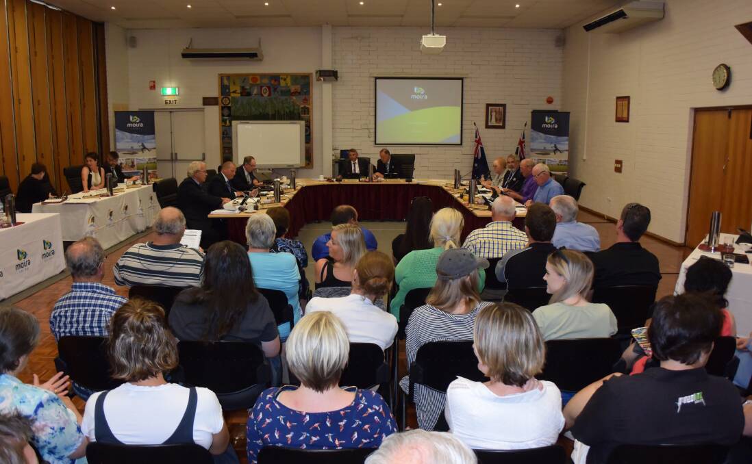 The Moira Shire council chambers were packed out with Yarrawonga business operators on Wednesday night.