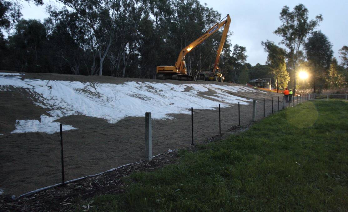 FLASHBACK: Urgent repair works were carried out on the Wangaratta levee bank in September 2010 when the city experienced its last major flood event.
