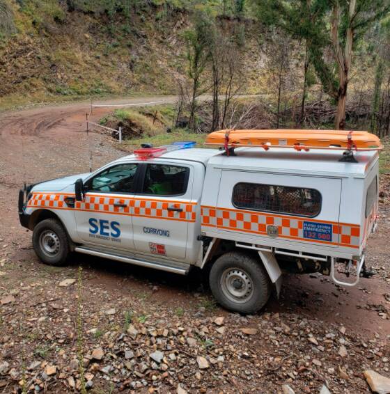 BACK ON JOB: Corryong SES attended another landslide