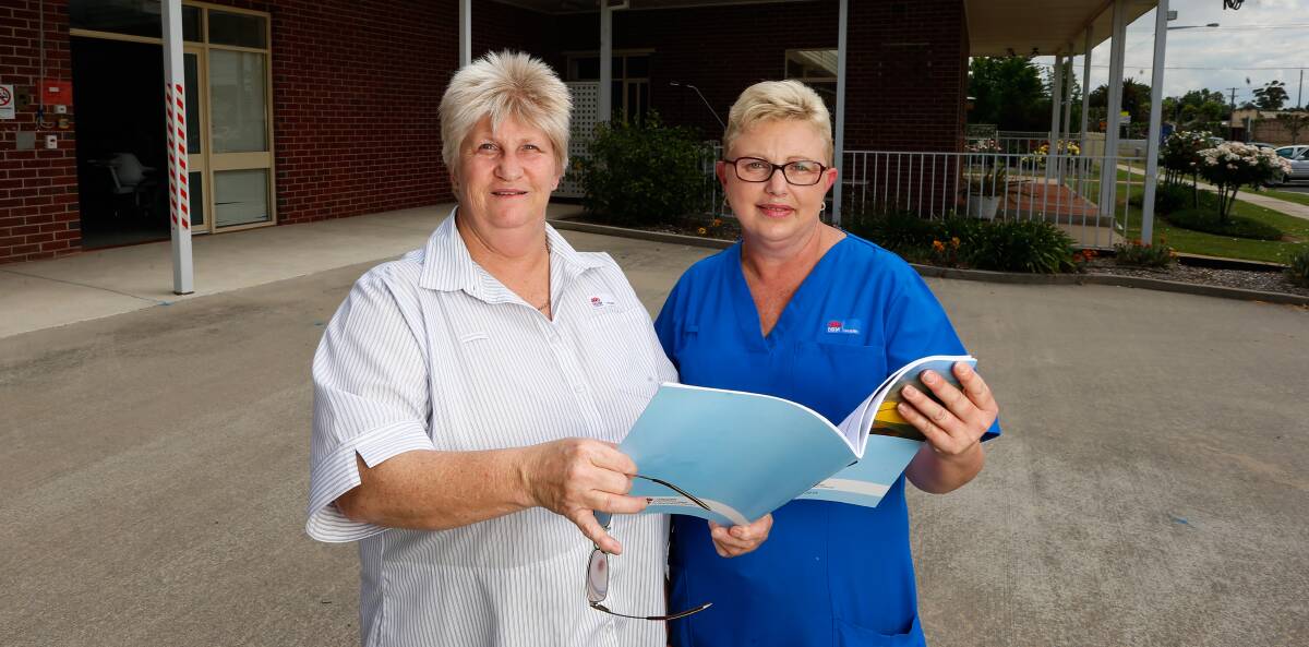 BIG CHANGES: The Culcairn Health Service's Nerida Hodges and Donna Schnepf outside the hospital which could soon undergo a major rebuild.