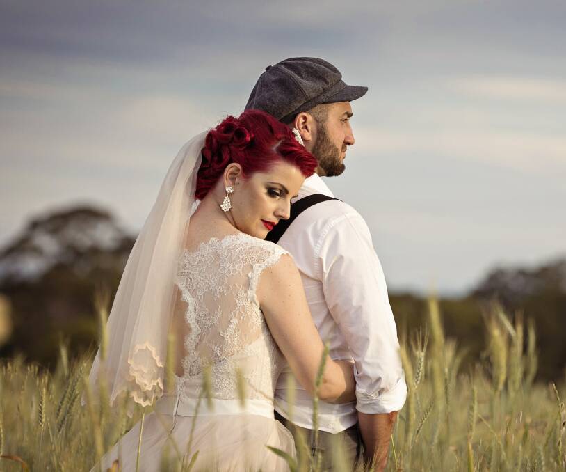 NEWLY WED: Jenna and Andre Regli married at the Corowa Chocolate and Whiskey Factory and feature in the 2016 Border Brides magazine. Picture: SUE DAVIS PHOTOGRAPHY