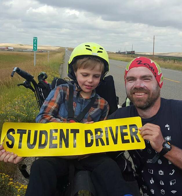 MOTIVATION: Patch has been learning many things along the ride such as road safety. Picture: SCHOOL OF THE ROAD