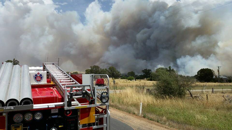 QUICK RESPONSE: NSW crews drove straight for the smoke as soon as they heard a grass fire had taken off from Barnawartha on Sunday.