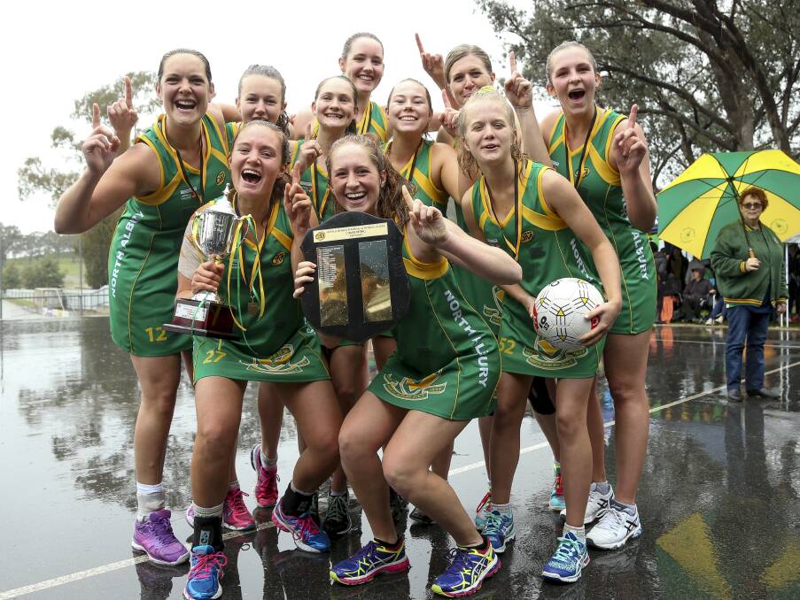 LONG TIME COMING: The North Albury side was excited after finally bagging the C grade netball premiership, following previous grand final losses.