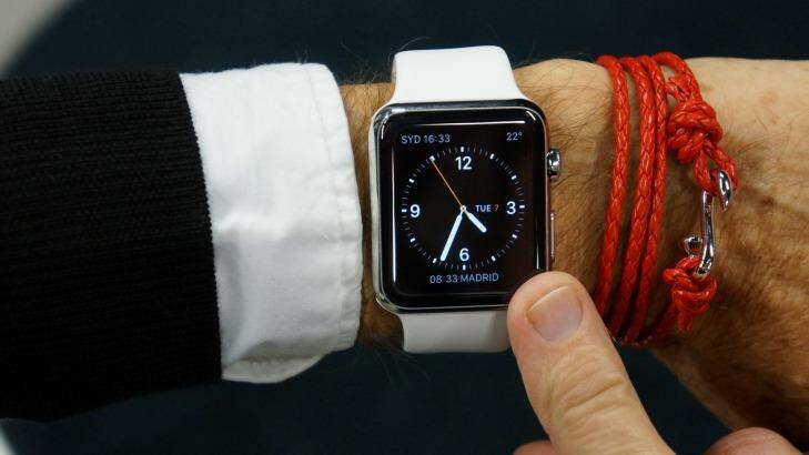The Apple Watch "builds the digital world directly into your skin". Photo: Tim Beor