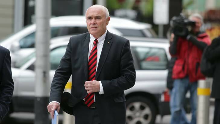 Essendon Chairman Paul Little arrives at the Federal Court hearing. Photo: Wayne Taylor