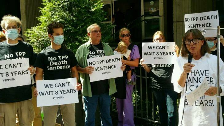 Protesters who were concerned about the TPP effect on health gather in Atlanta, Georgia. Photo: supplied