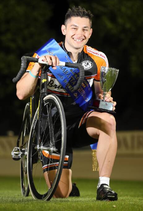 Brunswick’s Ben Abels took out the time honoured wheel race. 