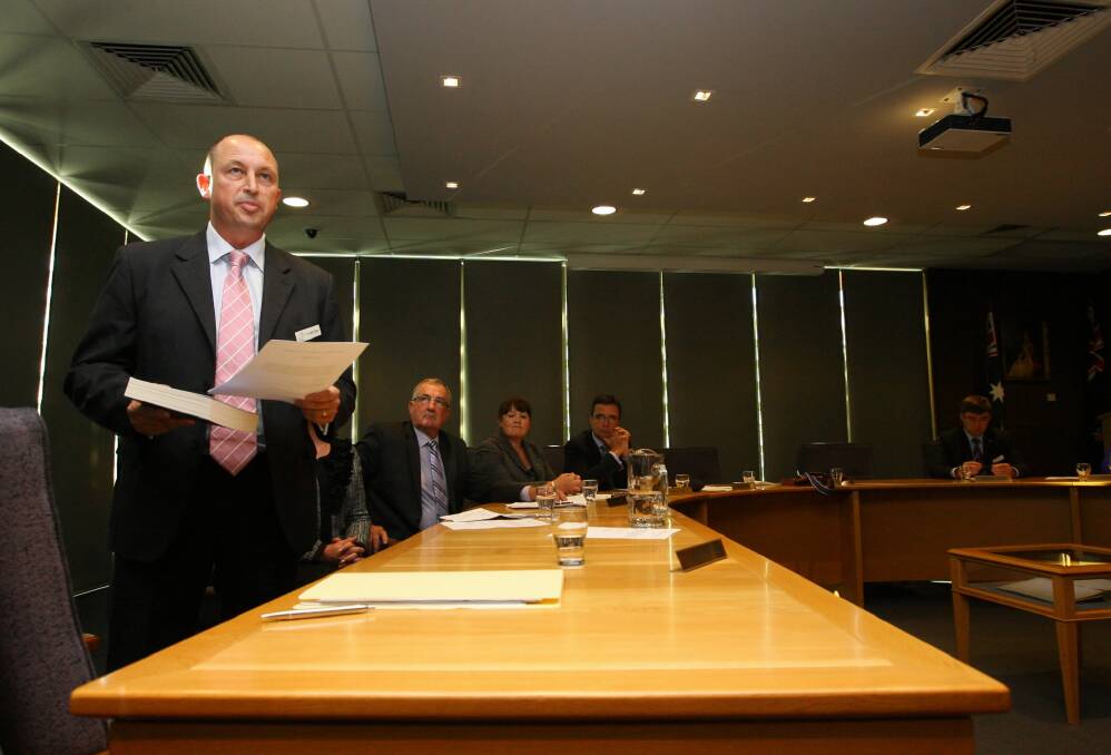 Cr Fidge at the November 1, 2012 council meeting at which Cr Rozi Parisotto was elected the city’s new mayor.