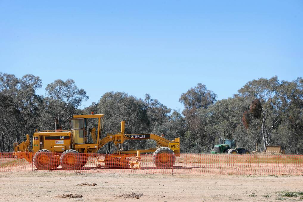ABOVE: Construction work at White Box Rise in Wodonga. Picture: TARA GOONAN
