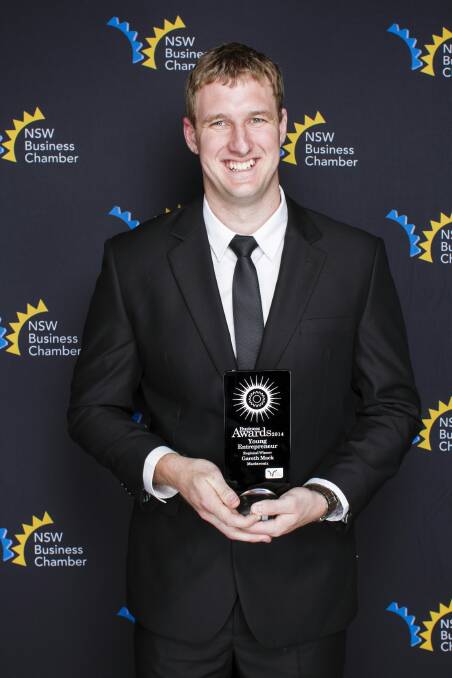 Gareth Mack was named the Murray-Riverina Young Entrepreneur of the Year on Friday night.