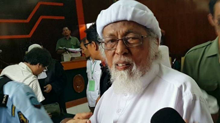 Indonesian Islamist figure Abu Bakar Bashir appears in court earlier this year. One challenge identified by the report was widening Australian perceptions of Indonesia beyond terrorism and extremism. Photo: Amilia Rosa