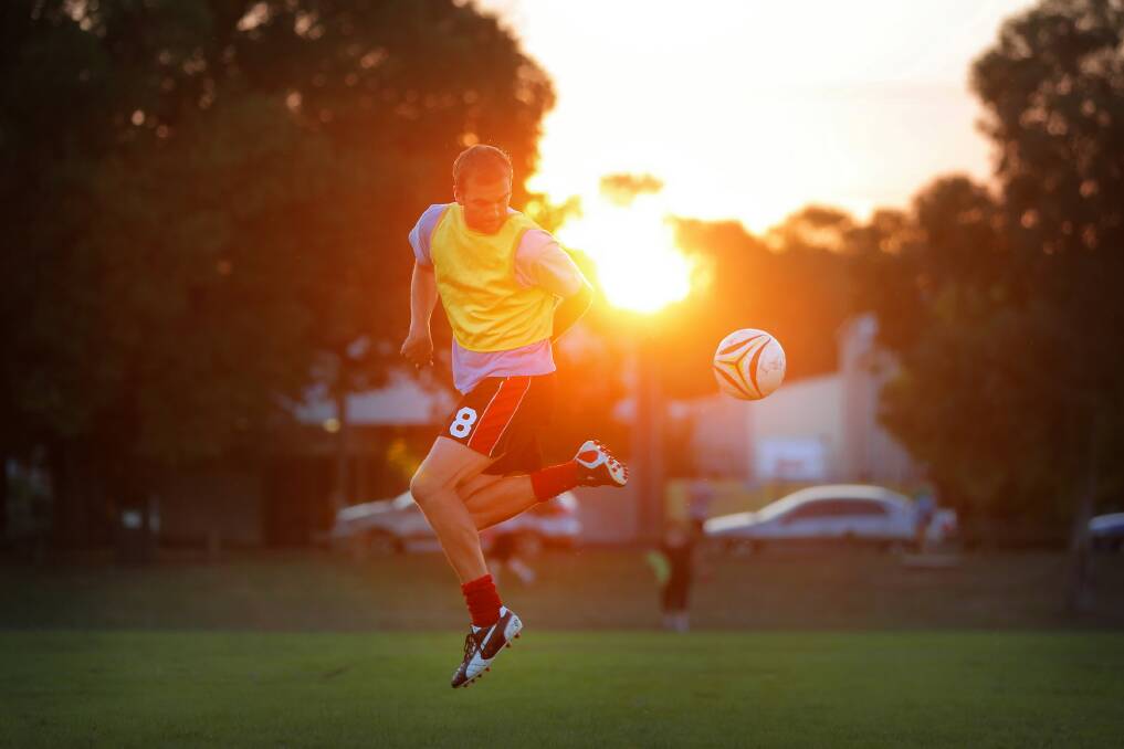 Paul Kinning says the sun is not setting on his soccer career — a move to Hotspurs giving the holding midfielder a new lease on life. Picture: TARA GOONAN