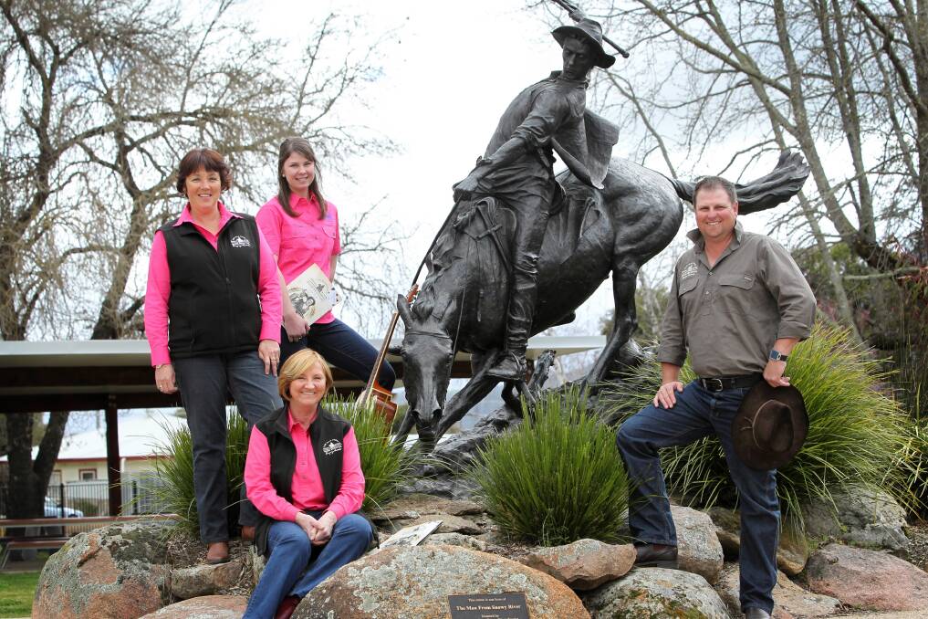 Preparing for next year’s event are Man From Snowy River Festival administration officer Val Fraser, festival challenge co-ordinator Julieann Martin, festival co-ordinator Jenny Boardman and festival chairman Andrew Getzendorfer. Picture: MATTHEW SMITHWICK