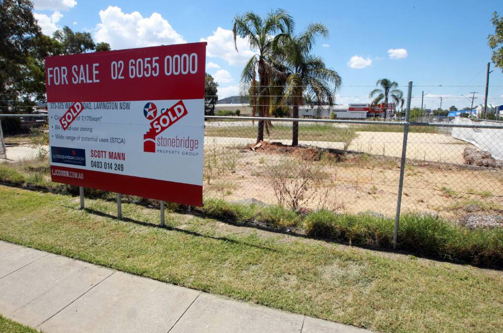 The site at the corner of Kaylock and Wagga roads is ready for development. Picture: KYLIE ESLER