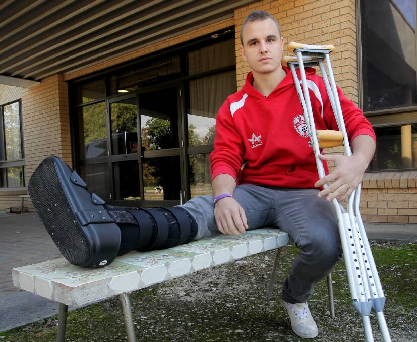 Diamonds defender Dan Millynn will watch the derby from the sidelines after surgery on his ankle. Picture: DAVID THORPE