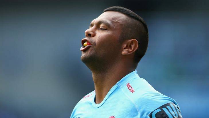 Bad day out:  Kurtley Beale looks dejected during the loss to the Force on Sunday. Photo: Mark Kolbe