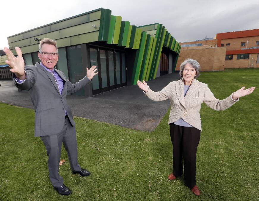 Kevin Mack and Cr Patricia Gould at the site of the replacement youth cafe. Picture: JOHN RUSSELL