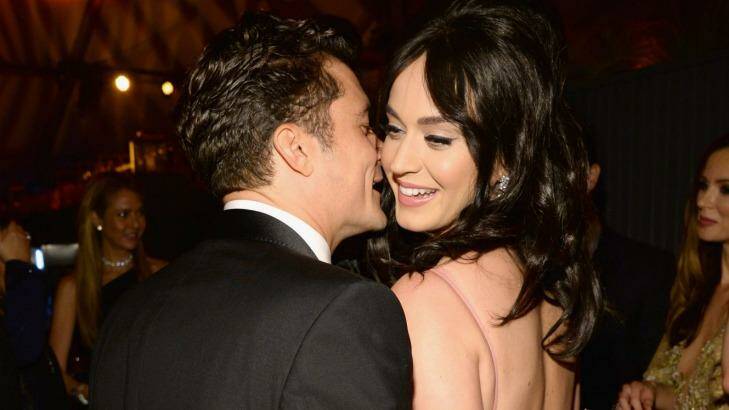 "Respectful, loving space":  Orlando Bloom and Katy Perry at a party in January 2016. Photo: Kevin Mazur