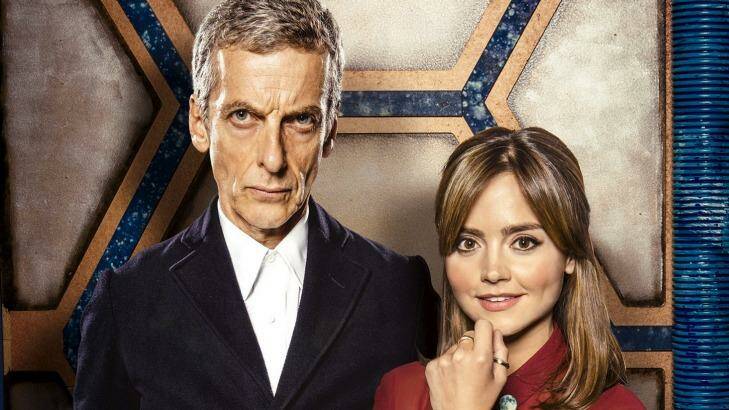 There's a 880-year age gap between the time-travelling Doctor Who (Peter Capaldi) and his companion, Clara (Jenna Coleman). Photo: Supplied