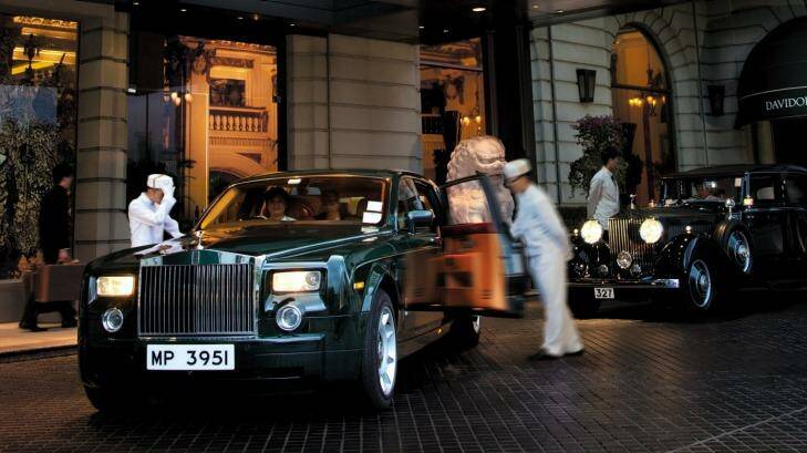 Sally Webb arrived at the hotel in one of its signature Rolls-Royces. Photo: Supplied