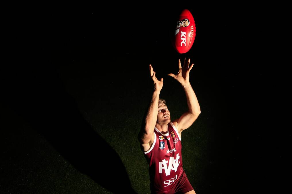 Wodonga coach Dean Harding has labelled skipper Sam Maher as “the type of bloke every club wants” ahead of his 150th game today. Picture: DYLAN ROBINSON