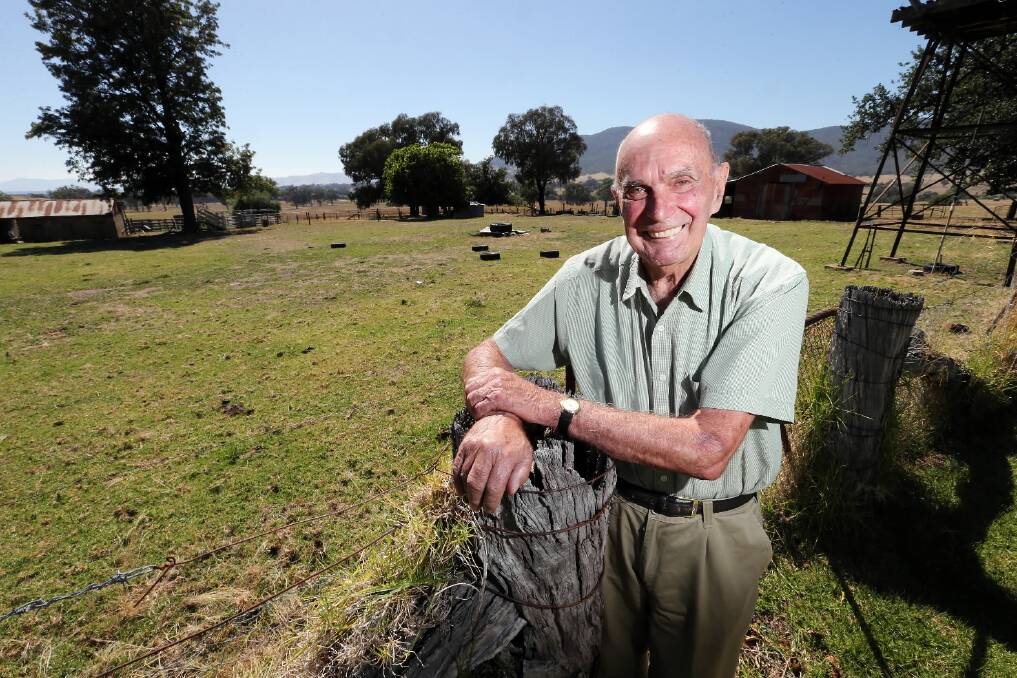 The Albury-Wodonga Corporation bought out Kevin Draper’s family farm at Leneva, and now, 40 years later, the 81-year-old remains a tenant of the organisation. Picture: JOHN RUSSELL