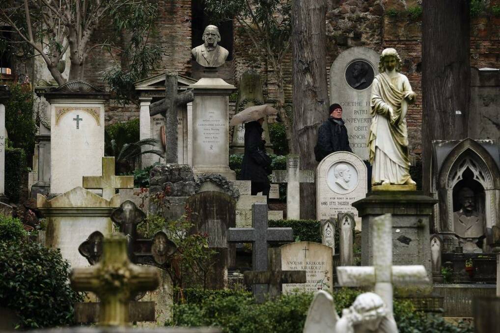 Resting place: Rome's Non-Catholic Cemetery contains one of the highest densities of famous and important graves anywhere in the world.