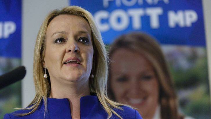 Liberal Fiona Scott suffered a 4.6 per cent swing against her. Photo: Brook Mitchell
