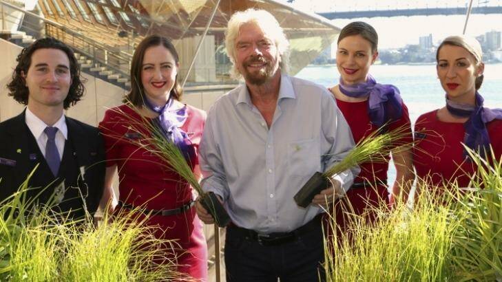 Richard Branson at the launch of Reef Aid, a $100 million three-year initiative to restore the Great Barrier Reef.