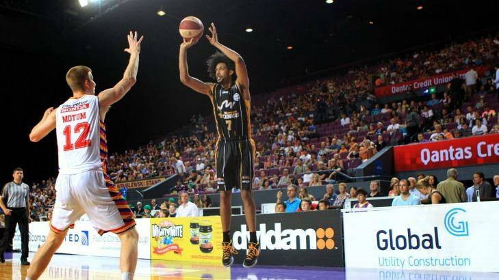 The Kings super star import Josh Childress makes a shot in front of a home crowd at the Kingdome. Photo: James Alcock
