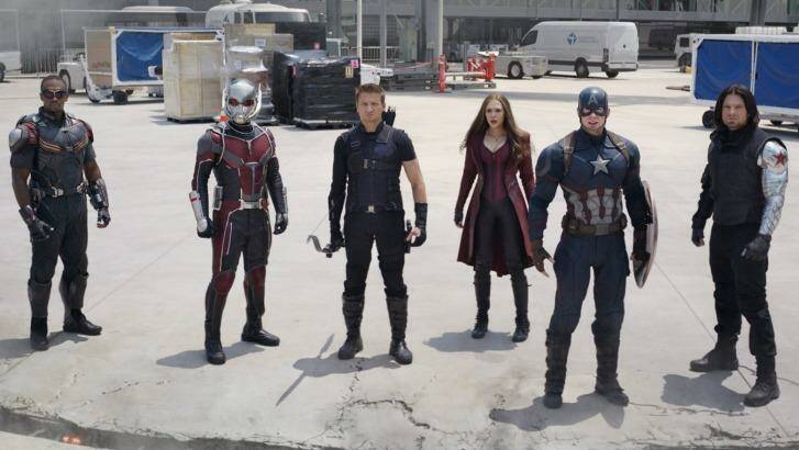 Superheroes get down to business with multiple thrilling dust-ups in <i>Captain America: Civil War</i>. Photo: Marvel