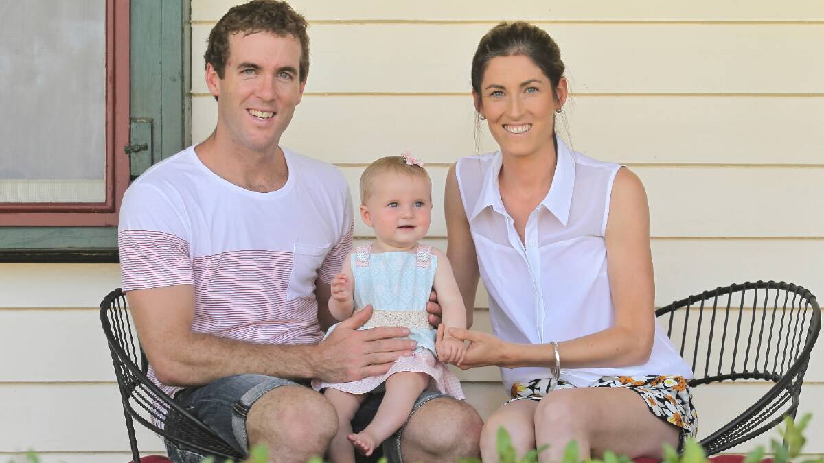 Xavier and Kylie Leslie, with their daughter Lily, six months, whose name has had a resurgence in 2013. Picture: Ben Eyles