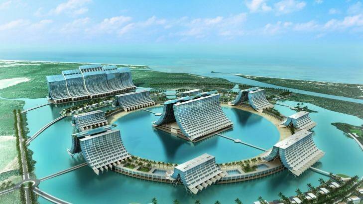 An artist's impression of the $8.15 billion Aquis project in Cairns. Photo: Supplied