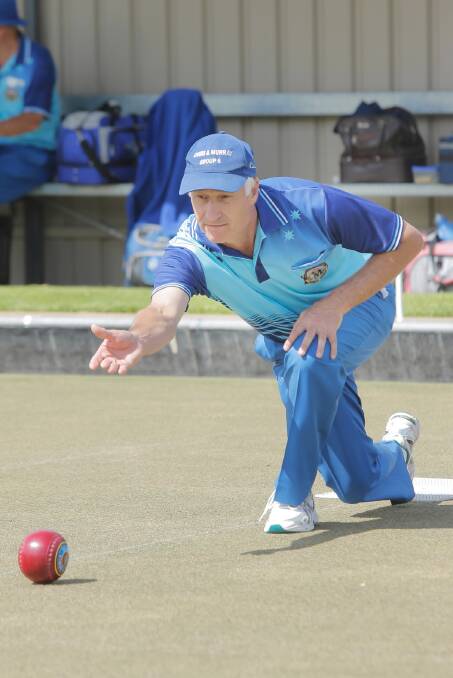 Albury and District’s Tom Papworth delivers a bowl. Pictures: TARA GOONAN