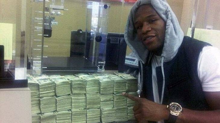In the money: Floyd Mayweather. Photo: supplied