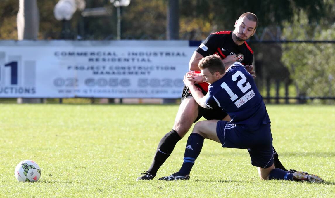 Ryan Giles has added starch to Murray United’s defensive midfield, but admits he is a long way from being at his best. Picture: PETER MERKESTEYN