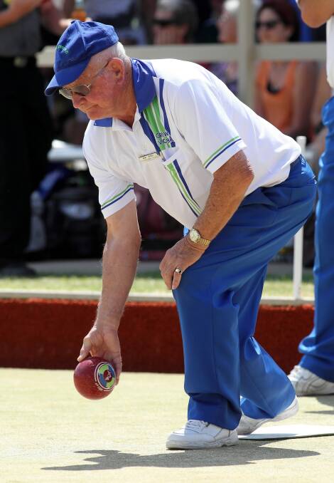 Bob Vendy in action for Corowa Civic, which produced a strong showing against their more fancied opponents.