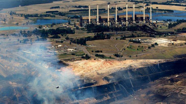 Hazelwood plant and mine from the air. Photo: Jason South